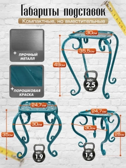 Комплект подставок для цветов Ника-18