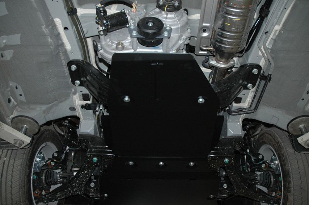 Усиленная защита КПП (3 мм, сталь) для Hyundai H1/Grand Starex 2014-2021 (V = 2.5 MT 4WD) Sheriff.10.2595