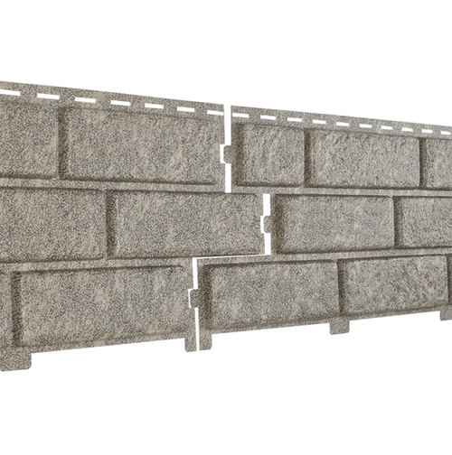 Панель фасадная Ю-Пласт Стоун Хаус Бежевый кирпич 3025х230 мм