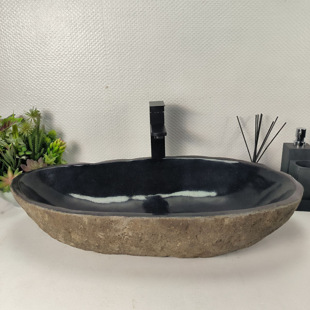 Раковина из речного камня RS-64971 69*37*13 0866