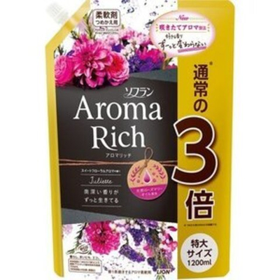 Кондиционер для белья с натуральными ароматическими маслами 1200 мл Aroma Rich Juliette Lion (мягкая упаковка)