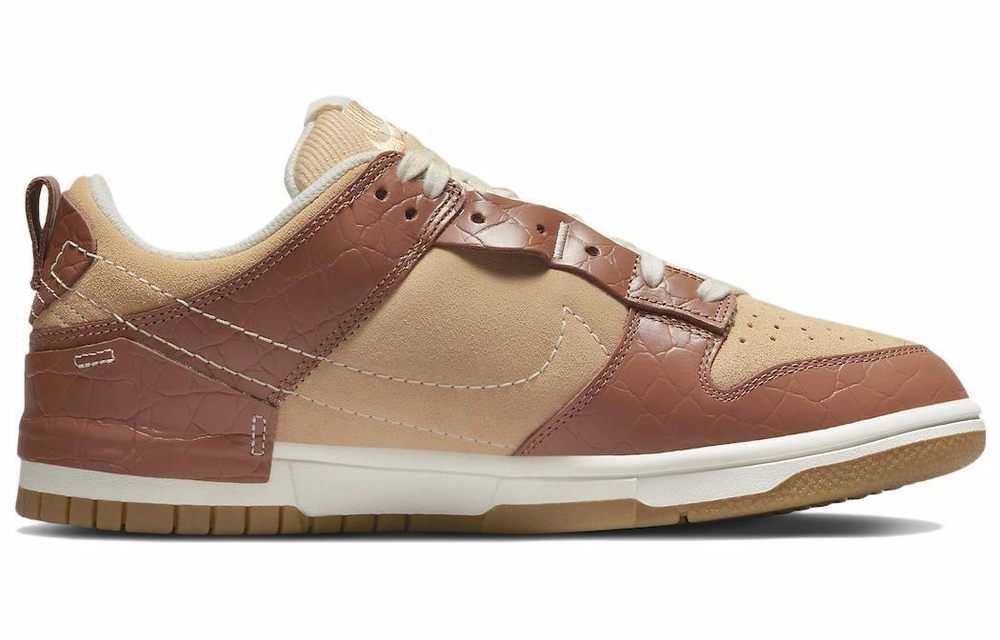 Кроссовки Nike Dunk Low 2 "Brown Croc" (Женская размерная сетка)