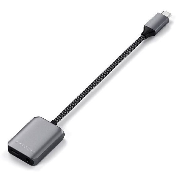 Адаптер Satechi (ST-UCAPDAM) Satechi USB-C to Audio PD Charger Adapter (Space Gray)