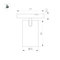 Светильник MAG-MICROCOSM-SPOT-R35-5W Warm2700 (BK, 36 deg, 24V) (Arlight, IP20 Металл, 3 года) 055468