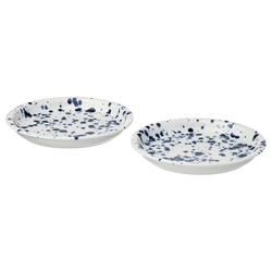 IKEA SILVERSIDA  (ИКЕА СИЛВЕРСИДА)  -  Тарелка, узор/синий, 20 см