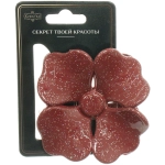 Заколка - краб для волос «AKS - SALVATORE», микс 6 цветов, нежный цветок, 6,5*6,5см