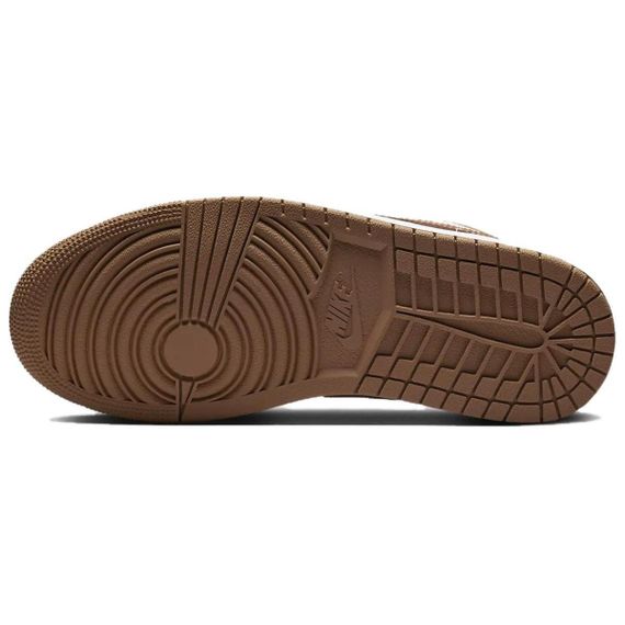 Jordan Air Jordan 1 Винтажные баскетбольные кроссовки Low Топ Белый-коричневый Женские