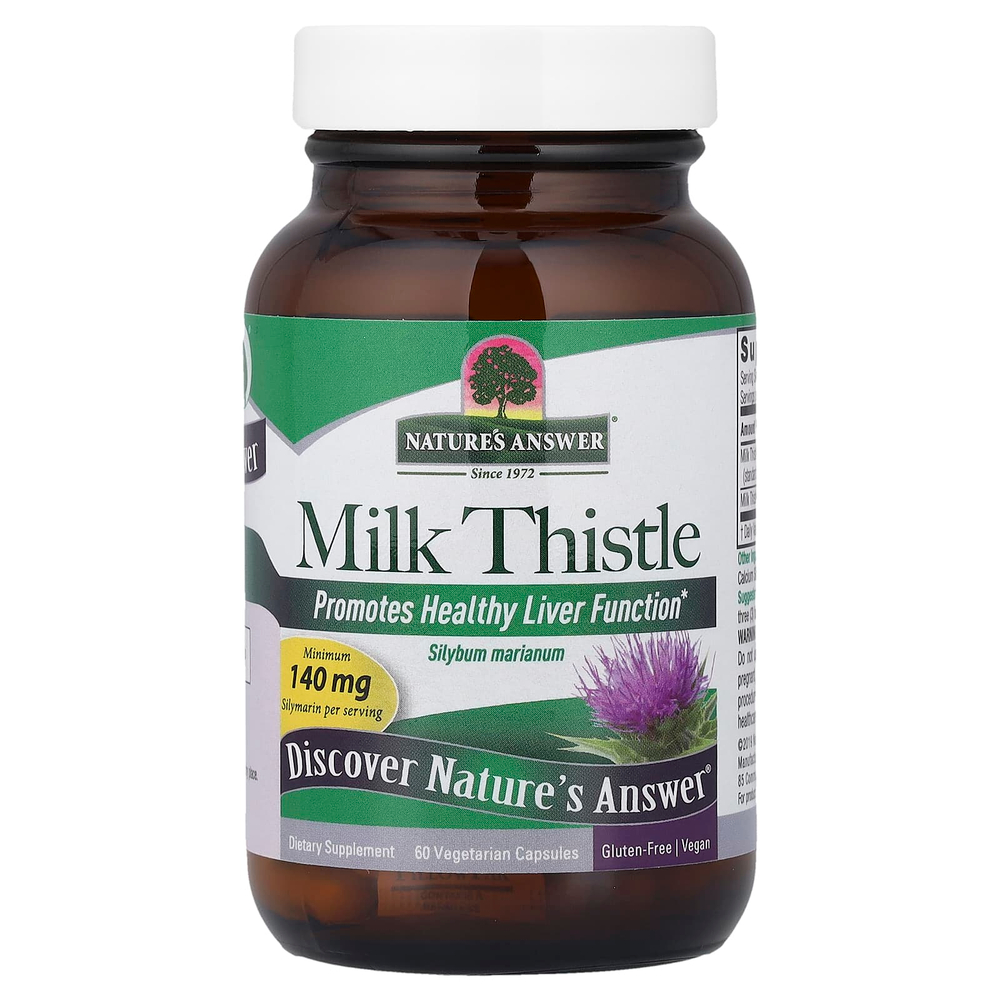Nature's Answer, Расторопша, 60 вегетарианских капсул