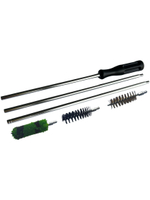 Набор для чистки оружия 20 калибра в ПЛАСТИКОВОМ КЕЙСЕ с металлическим 7мм шомполом в оплетке.