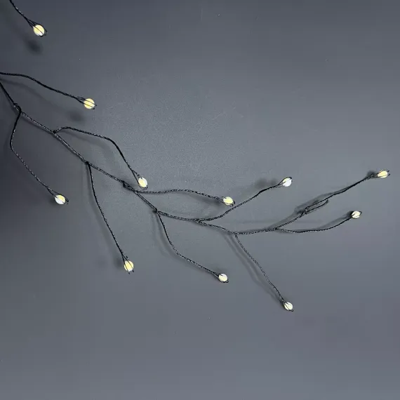 Светодиодная нить-роса Капли Luca Snake Grande 15 м., 600 экстра белых ламп, 24В, черный провод, LUCA (84918)