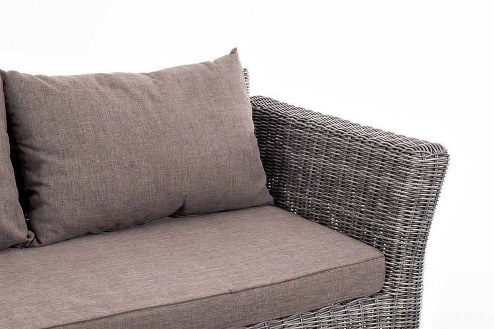 "Капучино Cингл" лаунж-зона из искусственного ротанга, цвет графит