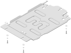 Защита КПП. 5 мм, Алюминий. для Dodge Ram 1500 2024-н.в., Motodor.32917