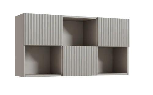 Полка навесная Валенсия, серо-коричневый