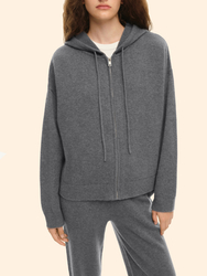 Худи из кашемира ((Ничего лишнего)), серый