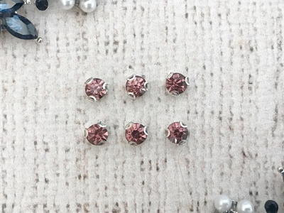 Стразы пришивные стекло в оправе, d 0,5 см.