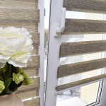 Рулонная штора День и ночь, 160х52 см, шир.крепл. 56 см, латте, СРШ-01МК-4303