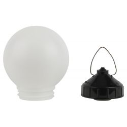 Светильник ЭРА НСП 01-60-003 подвесной Гранат полиэтилен IP44 E27 max 60Вт D150 шар белый