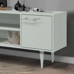 Тумба под ТВ Арт Колор matte 155см Классик Сильвер Серый дым матовый