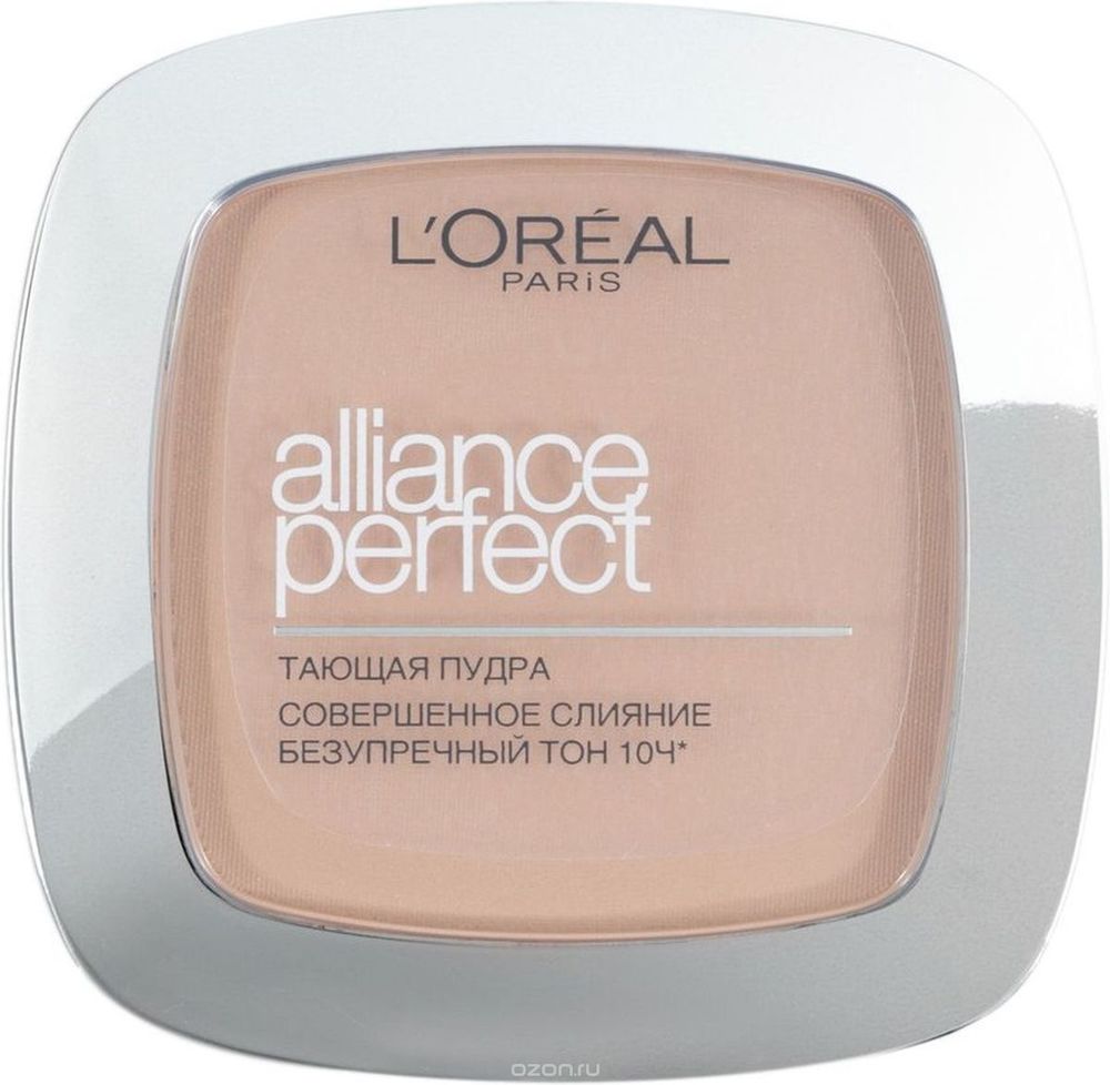 L&#39;Oreal Paris Пудра Alliance Perfect, Совершенное слияние, выравнивающая и увлажняющая, тон №D3, Светло-бежевый золотистый, 9 гр