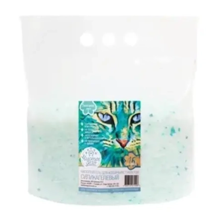 Силикагелевый наполнитель Чистое дело "Зеленый луг" для кошачьего туалета