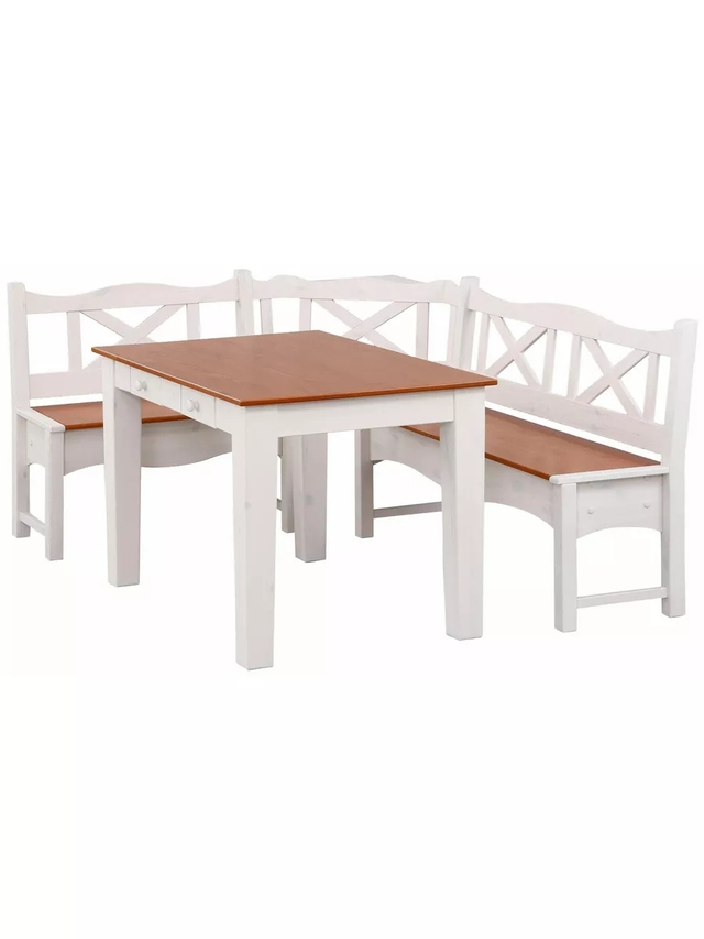 Обеденная группа, стол с ящиками 180х90 и скамья 151х241