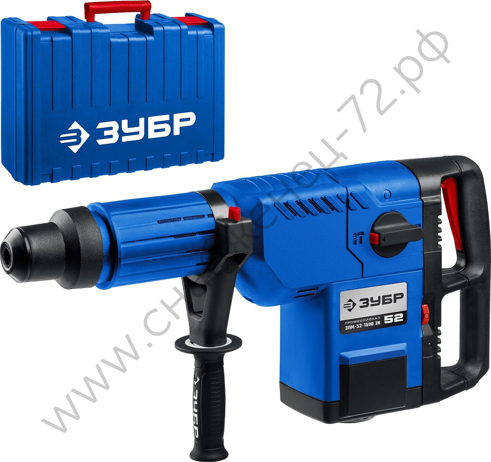 ЗУБР 52 мм, 1500 Вт, перфоратор SDS-Max, Профессионал (ЗПМ-52-1500 ЭК)