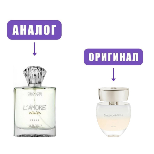 CARLO BOSSI L`amore WHITE edP 100ml lady (Версия MercedesL`eau)