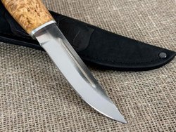 Финский нож Пуукко, сталь Х12МФ, рукоять карельская берёза