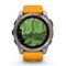 Garmin Fenix 8 Sapphire Amoled 51 мм – Титановый корпус, оранжевый/графитовый силиконовый ремешок