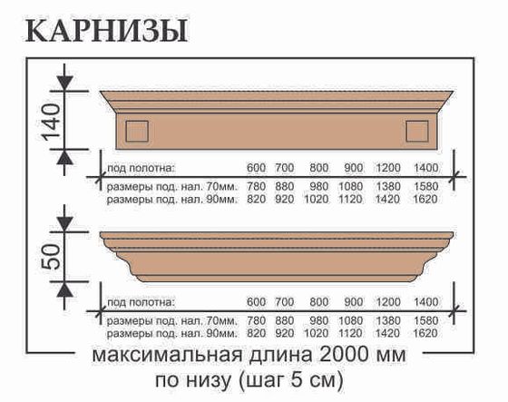 Фото карниза массив ольхи Porte Vista