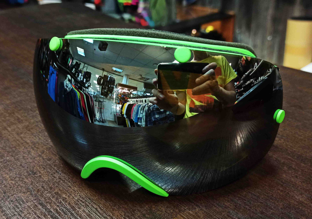 Маска Vizzo Spherix green/grey mirror