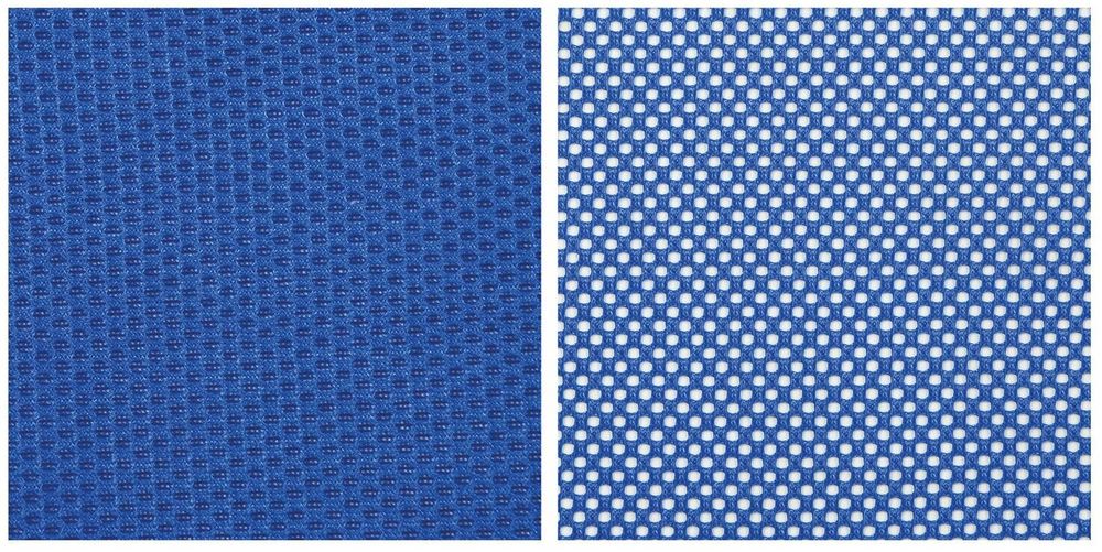 Кресло офисное МЕТТА "К-3" хром, ткань-сетка, сиденье и спинка регулируемые, синее