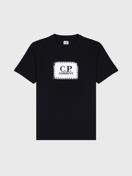 Футболка C.P. Company 30/1 Jersey Label Logo Black