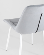 Стул Флекс велюр светло-серый белые ножки 4 шт.