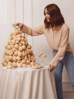 Бежевая блузка с завязками Rosalie