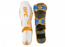 UFC Premium True Thai Защита голени, цвет синий/белый, размер L