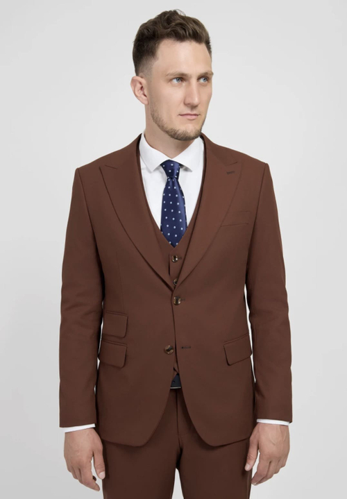 Мужской классический костюм (шоколадный) А32