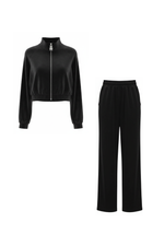 Костюм велюровый в черном