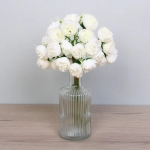 Цветы искусственные «Нежные пионы» букет 9шт 27 голов 30см белые