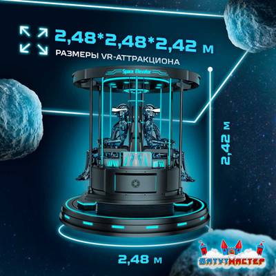 VR-аттракцион «Лифт в космос», 2,48*2,48*2,42 м