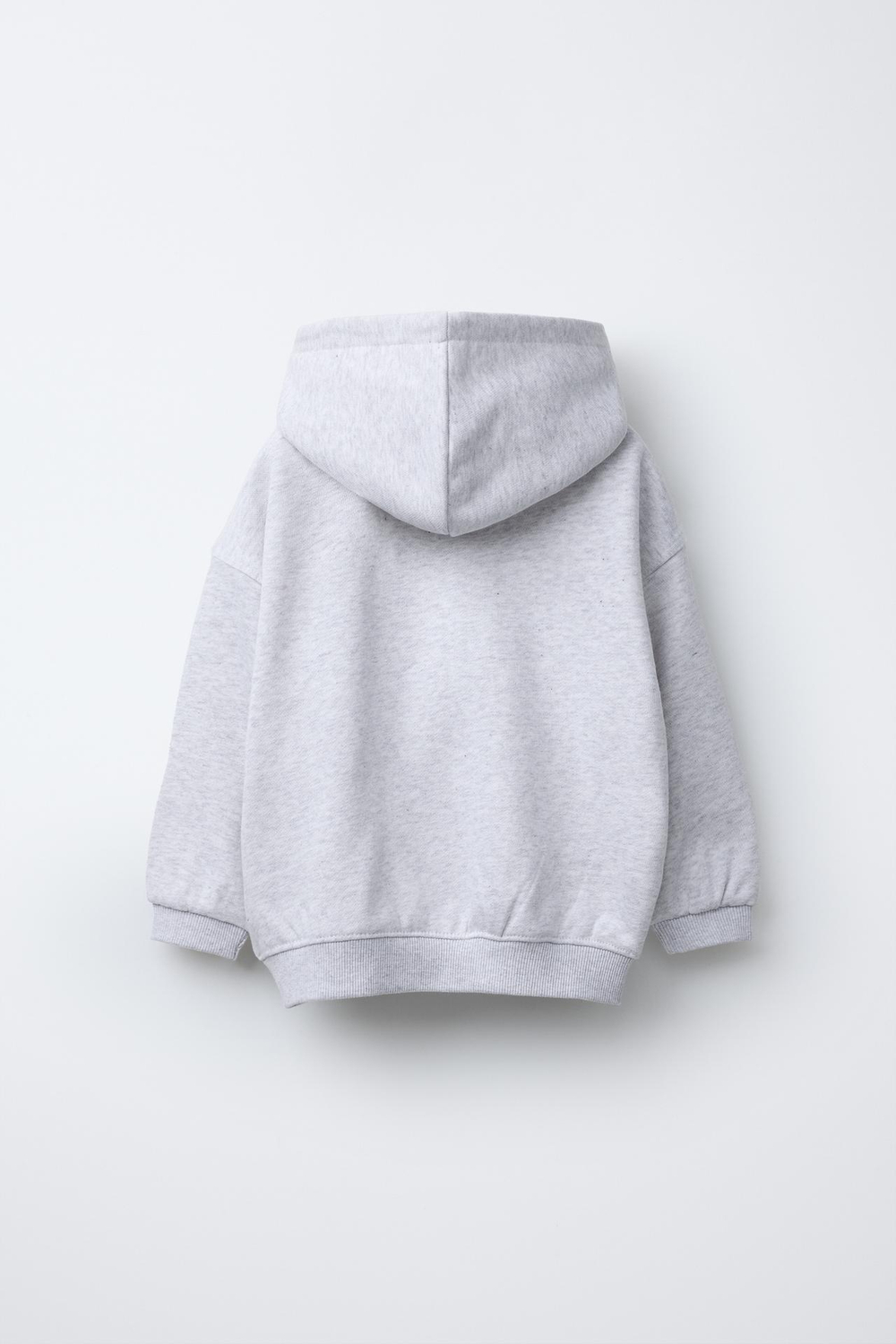 ZARA ТОЛСТОВКА С МОЛНИЕЙ И НАДПИСЬЮ, СЕРЫЙ С МЕЛАНЖЕВЫМ ЭФФЕКТОМ