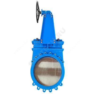 Задвижка шиберная двусторонняя чугун 1140RA Ду 1200 Ру2 межфл с редуктором под электропривод уплотнение: NBR Benarmo