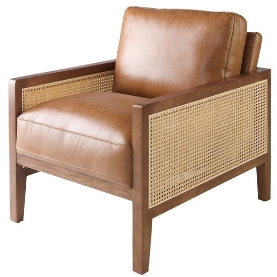 Кресло 5113/KF-A2092-M2731 коричневое кожаное Испания