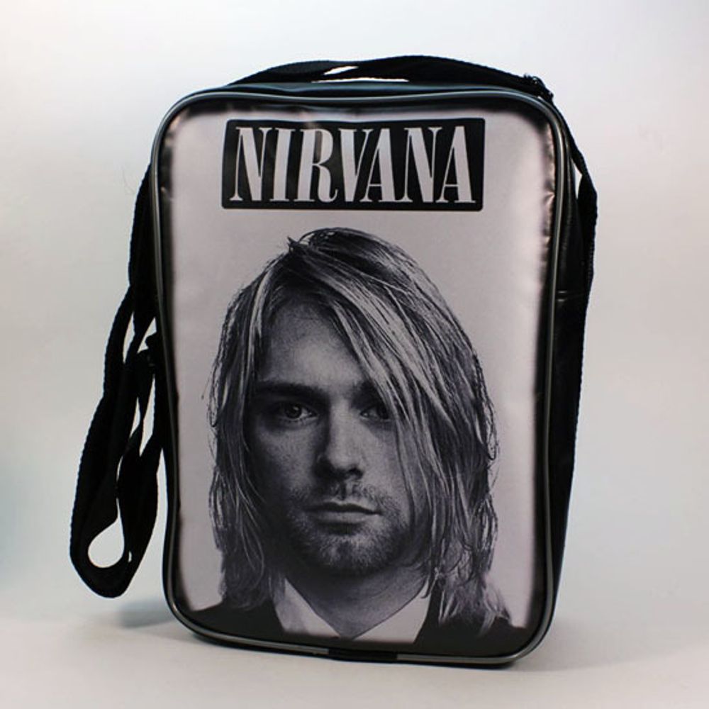 Сумка Nirvana Kurt Cobain ч/б вертикальная