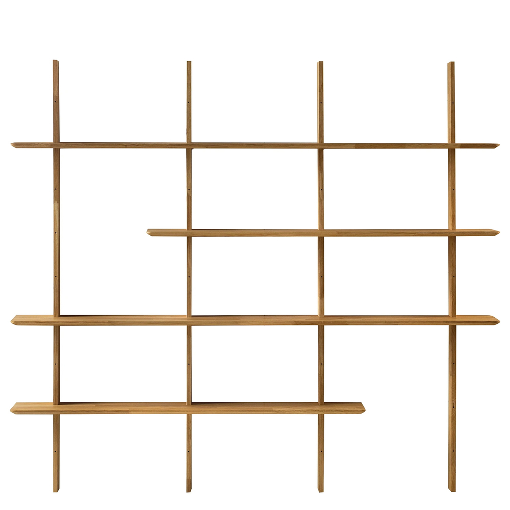 Стеллаж настенный из массива дуба Берг 4