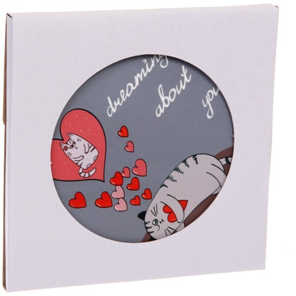 Подставка керамическая 16 см «LOVE» влюбленный котик