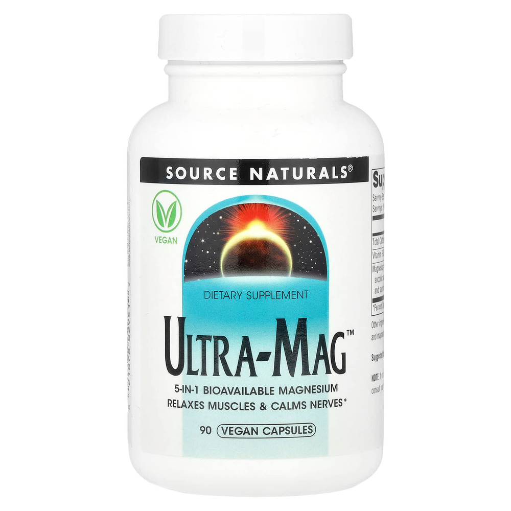 Source Naturals, Ultra-Mag ™, 90 веганских капсул