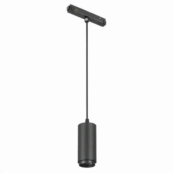 ST357.443.06 Магнитный трековый светильник подвесной ZOOM Черный LED 1*6W 4000K 667Lm Ra>80 10-60° I СКАЙЛАЙН 48V