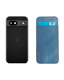 Задняя крышка для Google Pixel 8A Чёрный обсидиан (Obsidian) со стеклом камеры