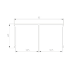 ЭКО Направляющая верхняя двухполозная (5,40 м) белый глянец (RAL) (AE0492) Aristo (Акция)